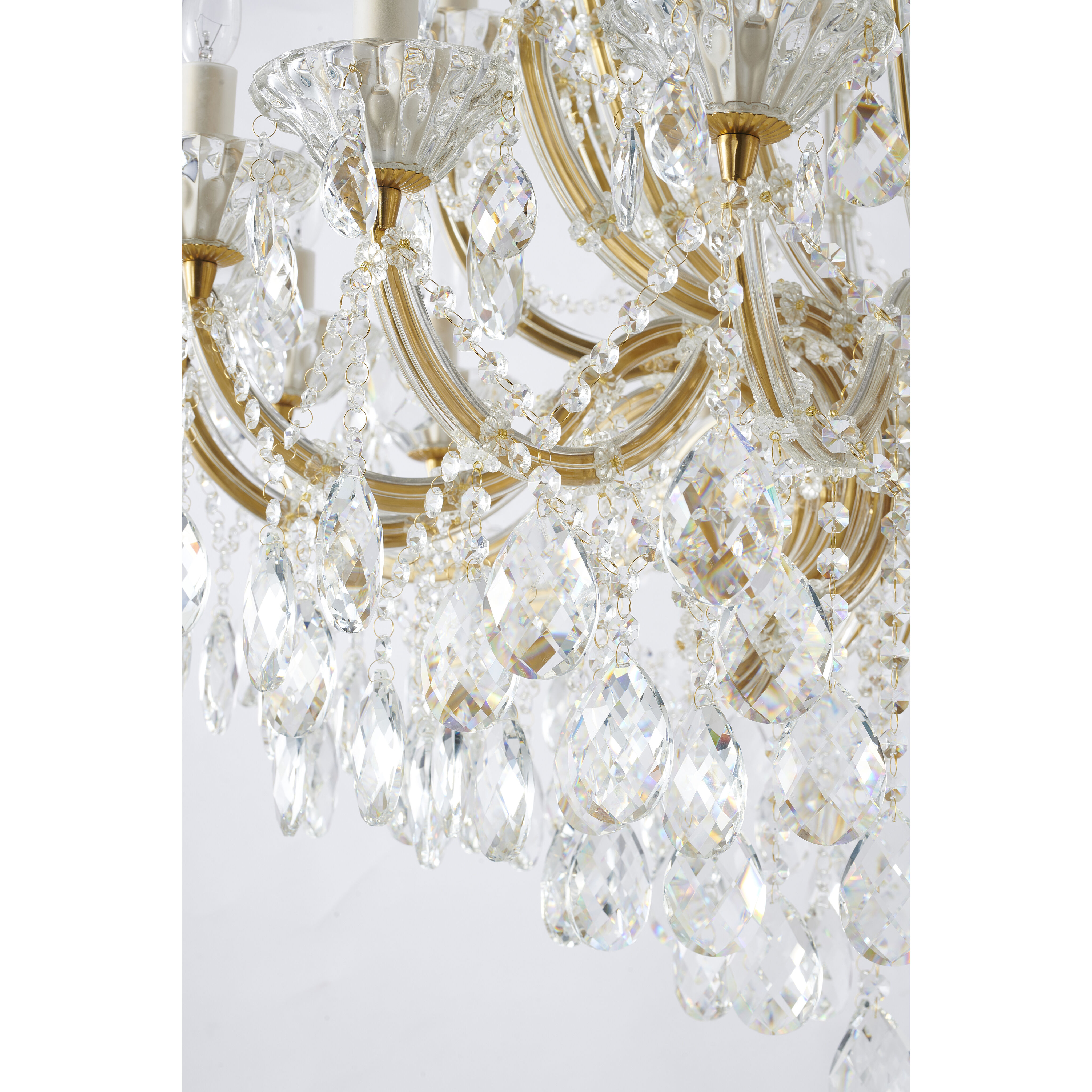 Canada LED 42 inch Satin Brass Chandelier Ceiling Light